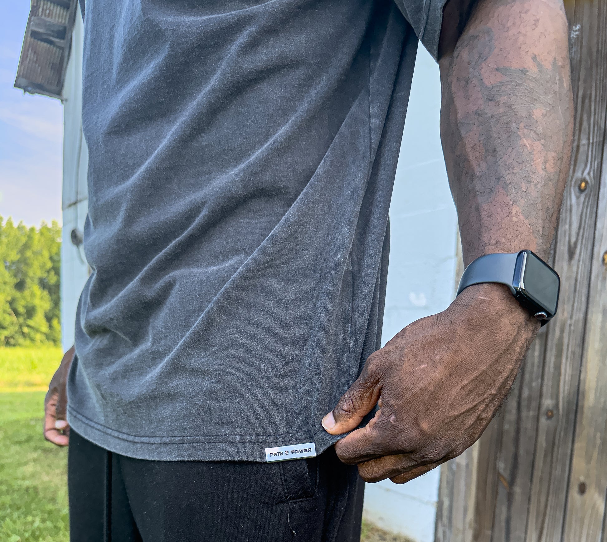 FEAR LESS BATTLE SMOKE BLACK TEE