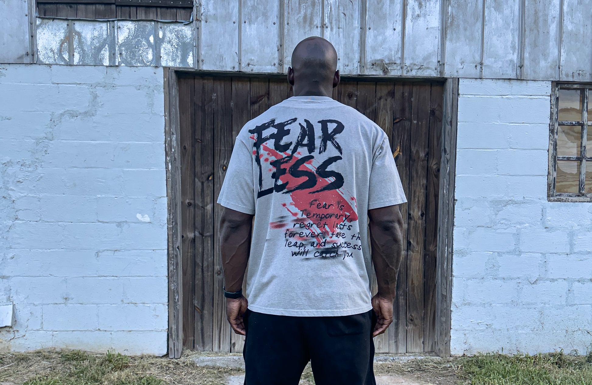FEAR LESS STREET FOG GREY TEE